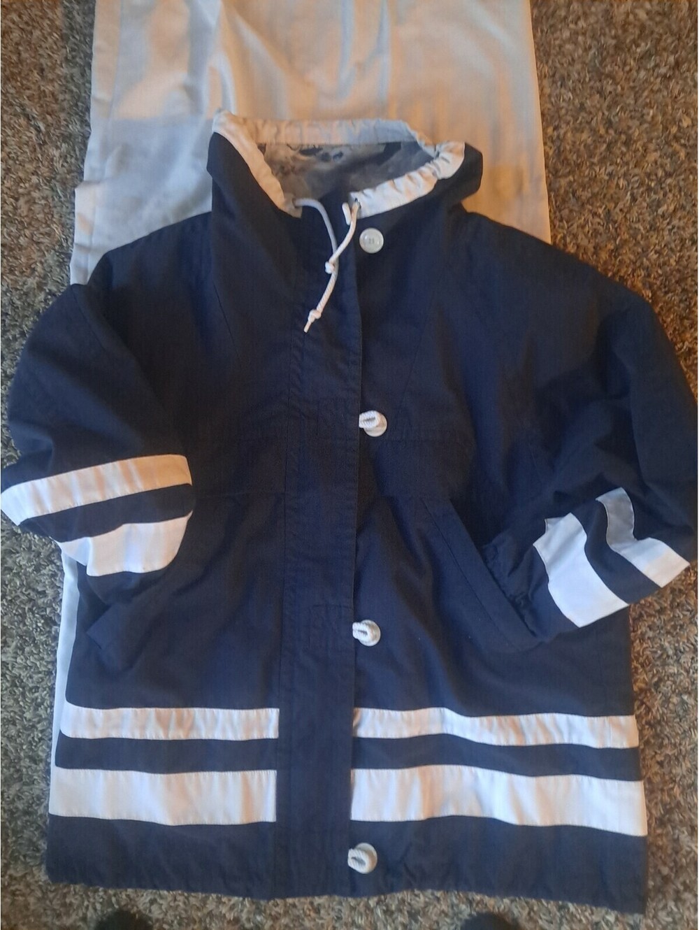 Vintage Mulberry Street Jacket Navy and White Mint Condition